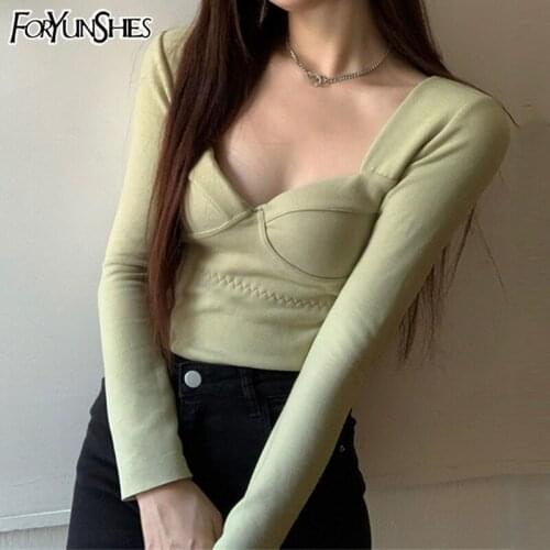 Женские базовые футболки FORYUNSHES China At AliExpress