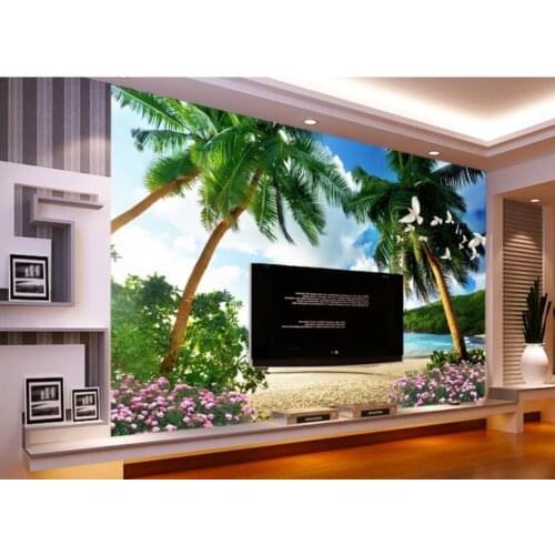 Custom photo wallpapers for walls 3 d mural wallpaper for living room Seaside landscape tree mural dove background wall painting