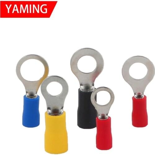 1000pcs Connector RV2-3/3.5M/4/5/6S/8/10/12 Circular Cold-pressed Wiring Splice Pre-insulated Ring Wire Terminal