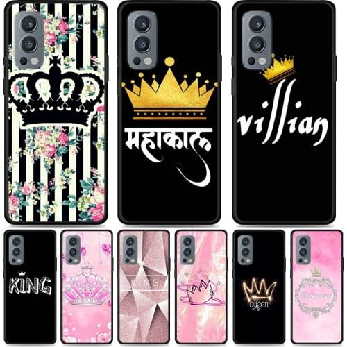King Queen Crown Silicone Cover For OnePlus Nord CE 2 N10 N100 9 9R 8T 7T 6T 5T 8 7 6 Plus Pro Phone Case Shell