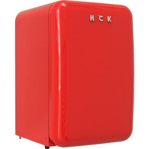 HCK 107-liter Retro Single-door Mini Refrigerator Independent Freezing Mini Refrigerated Small Fridge for Room Office 220V
