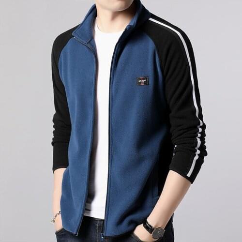 2020 Mens Lamb Zipper Jacket Winter Male Fleece Warm Zipper Coats Streetwear Keep Warm Thick Outwear Jackets Men