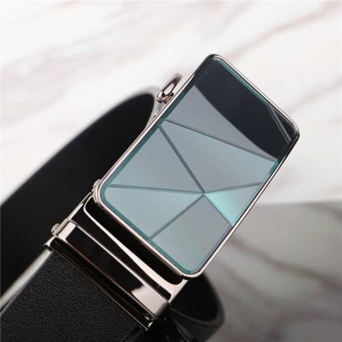 Mens Belt Business Casual Fashion Belt Cowhide Suit Formal Wear Luxury Belt