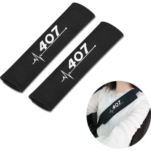 1PAIR For Peugeot 407 Seat Belt Shoulder Pad Seatbelt Covers Pads