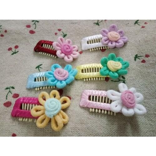 2016 New Cute Handmade Mix Flower Dog Supplies Pet Grooming Pet Wig Hair Clip Dog Hair Bows 30pcs