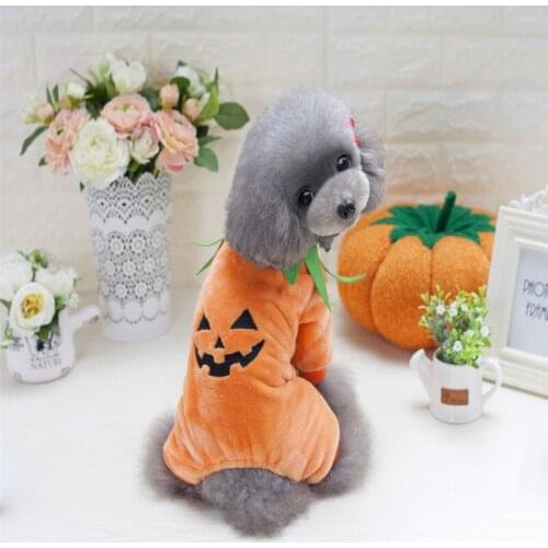 A Dog Clothes Halloween Funny Pet Pumpkin Costume Dog Winter warm coat jackets Pet Cosplay Special Events Apparel Outfit