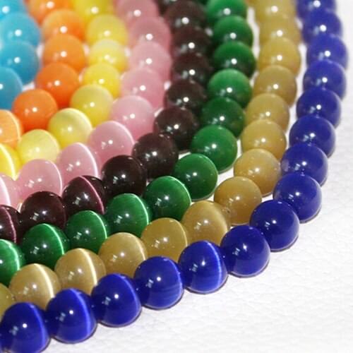 Wholesale 68pcs 6mm Glass Beads Round Opal Loose Bedas For Jewelry Making Findings Necklace Bracelet Earrings Findings