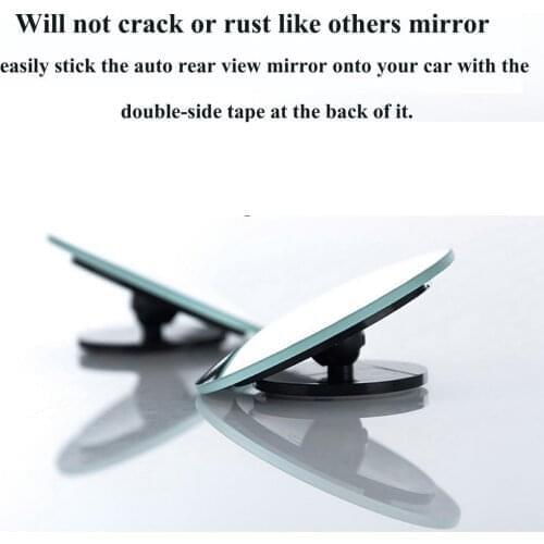 Adjustable Car Mirror 360 Wide Angle Dead Zone Round Convex Mirror Car Vehicle Side Blind Spot Mirror Rimless Rearview Mirror
