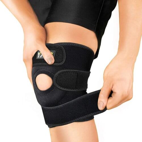 Adjustable Knee Brace Support Relieves ACL, LCL, MCL, Meniscus Tear, Arthritis, Tendonitis Pain Open Patella Dual Stabilizers