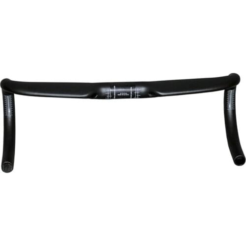 2020 Carbon Fiber Road Bike Handlebar Matt Black Curved Grooves Drop Handle Bars 31.8*400/420/440mm