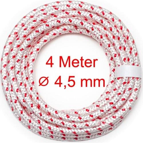 4mX 4.5mm Starter Rope Chainsaw Lawn Mower Construction Equipment For Honda Chainsaw Lawnmower Engine Starter Rope Pull Cord