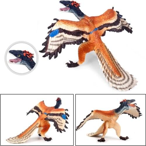 Solid Plastic Simulation Dinosaur Model Figure Collectible Toys Archaeopteryx Animal Action Figures Kids Sandtable Scene Toy
