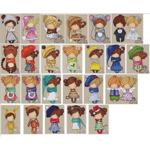 The wreath angel cross stitch package magic doll DMC linen aida 14ct 18ct flaxen cloth kit embroider DIY handmade needlework