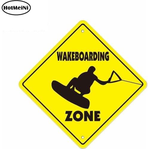 HotMeiNi 13cm x 13cm for Wakeboarding Crossing Zone Xing Funny Car Stickers Vinyl Waterproof RV VAN Car Accessories JDM