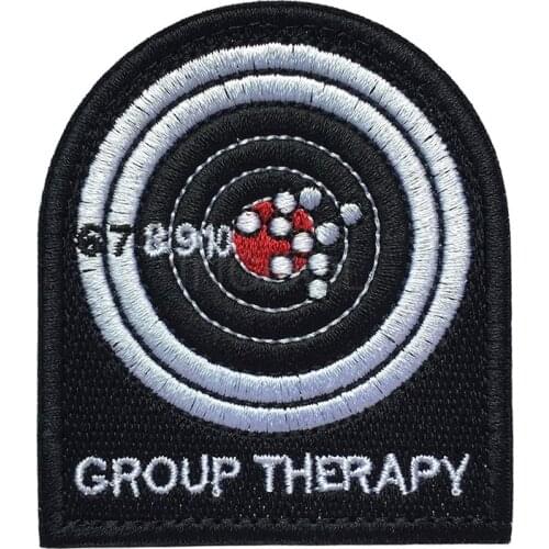 Embroidery Patch Group Therapy Combat US Army Tactical Emblem Military Badges Appliques Embroidered Patches For Backpack