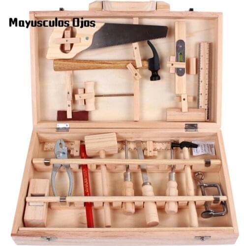 Child Maintenance Toolbox Educational Toys Disassembly Multifunctional Woodworking Box Wooden Boy House Set Toy