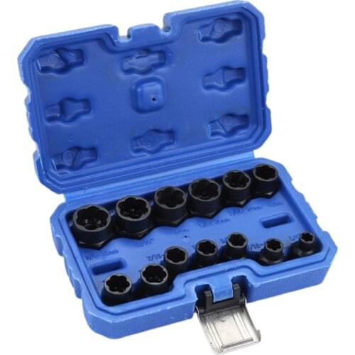 13pcs Bolt Nut Screw Remover Set Impact Damaged Stud Extractor Socket Tool Kit Removing Socket Wrench Accessories