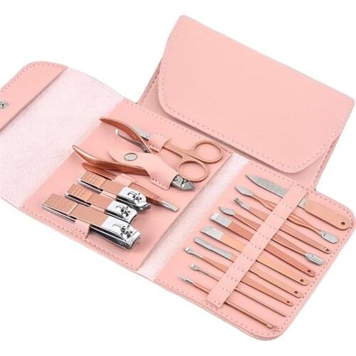 16 Piece Set Manicure Tool Kit Creative Stainless Steel Portable Travel Hygiene Kit Nail Cutter Tool Set Manicure Beauty Tools