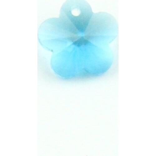 2000PCS/Lot 14mm 1 Hole Glass Aquamarine Flower Lamp Loose Beads For Diy Crystal Glarland Of Wedding Strands Parts On Sale