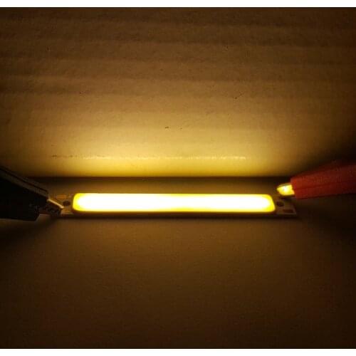 3V 3W 60X8mm Warm white LED Module COB strip beads bicycle source light 10X