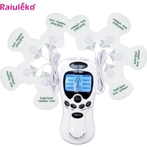 8 Mode EMS Electric Herald Tens Machine Acupuncture Full Body Massage Muscle Stimulator Pulse Therapy Massager Electrostimulator
