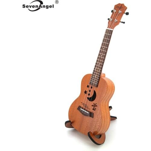 Acoustic Electric Ukulele Guitar 23 Inch 4 Strings Hawaiian Mini Guitar Ukelele Sapele Body Star Moon partten with Pickup EQ