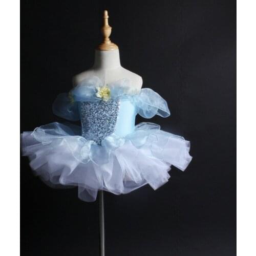 Ballerina Stage Performance Show Dancewear Girls Sequins Dance Dress Girls Professional Ballet Tutus Ballet Costume For Kids