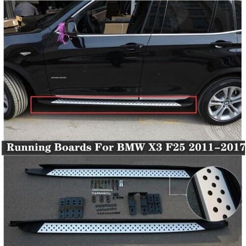 For BMW X3 F25 2011-2017 High quality Aluminum alloy Running Boards Side Step Bar Pedals