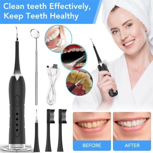 Electric Ultrasonic Sonic Dental Scaler Teeth Whitening Oral Hygiene Tooth Stains Tartar Whiten Tooth Calculus Remover Tool Kit