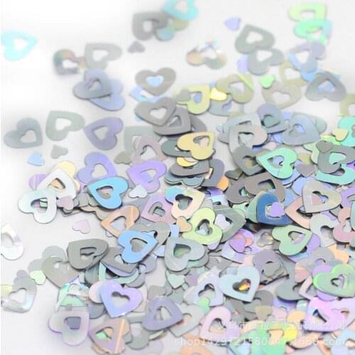 5g-6g-Bag Holographic HEART Glitter Sample Pack II | Love | Confetti | Holo Nail Art Heart Glitter | 3MM Holographic Glitter