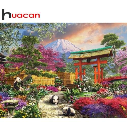 Huacan 5D Diamond Painting Full Square/Round Landscape DIY Diamonds Embroidery Kits Decorations Home