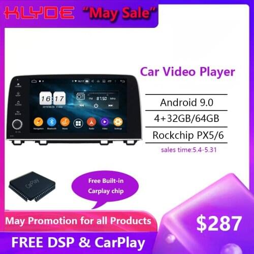 KD-9027 klyde multi-touch capacitive screen android 9.0 car audio video player with navigation and gps for CRV 2017-2019