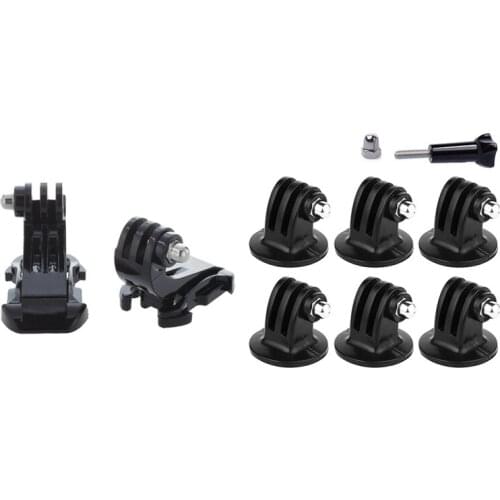 2X Black Vertical Surface J-Hook Buckle Mount for Gopro HD Hero 1 2 3 & 7x Tripod Mount Adapter for GoPro Hero 6, 5, 4