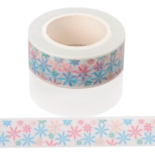 10m*15mm Creative Colored Pattern Washi Tape Scrapbooking Tape DIY Stickers Crafts Gift Wrapping Sticker Masking Tapes 1 PCS