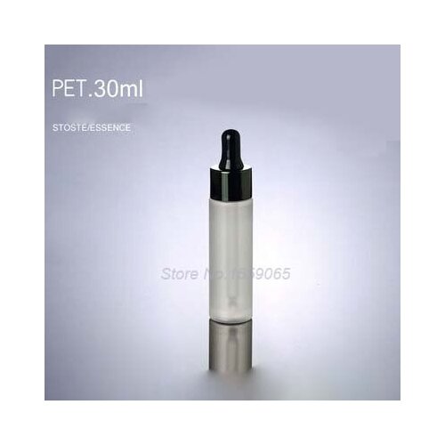 30ml matt white PET dropper bottle w black Bulb serum bottle essential oil bottle high quality bottle Refillable Bottles 200pcs