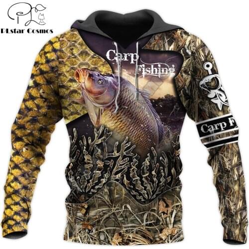 Carp Fishing Pattern 3D All Over Printed Mens Autumn Hoodie Sweatshirt Unisex Streetwear Casual Zip Jacket Pullover KJ614