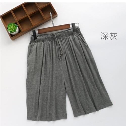 Mens Plus Size Pajama Pants Modal Cotton Shorts Pants Loose Casual Comfort Nightgown Thin Home Clothes