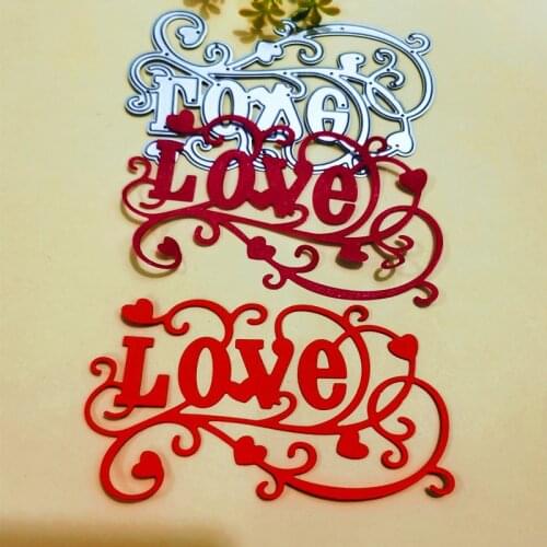 Words of love words Metal Cutting Dies for DIY Scrapbooking Album Paper Cards Decorative Crafts Embossing Die Cuts