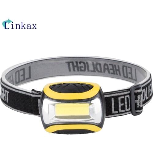 Mini COB LED Headlamp Headlight Frontal Head Lamp 4 Mode Energy Saving Flashlight Linterna For Outdoor Camping Fishing Use AAA