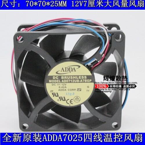 NEW ADDA AD0712UB-A7BGP 7025 7CM 12V PWM cooling fan