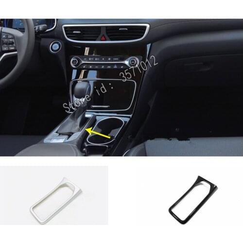 Car Styling Stick Inner Middle Front Shift Stall Paddle Cup Lamp Frame Trim Hoods 1pcs For Hyundai Tucson 2019 2020