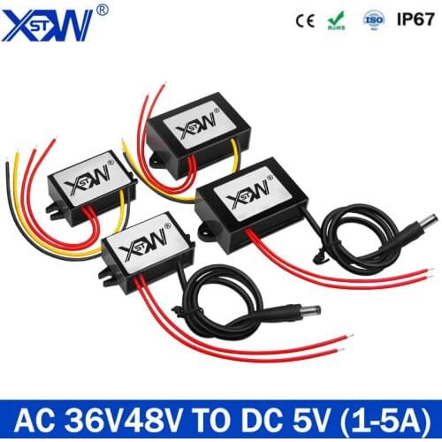 36V48V AC to 5V DC converter 1A 3A 5A Step Down AC DC Voltage Converter 25W Car Power Supply Buck Module CE RoHS XWST
