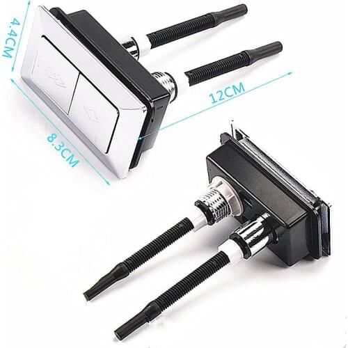 8.3X4.4cm Rectangular ABS plastic Toilet dual push button,toilet water tank ceramics cover switch push button
