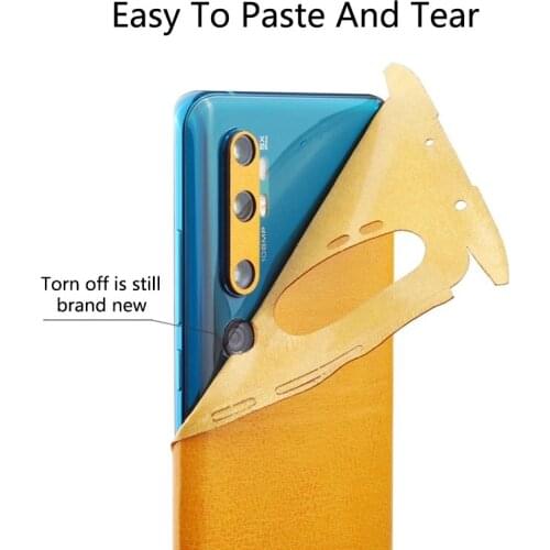 Luxury Microfiber Leather Phone Back Cover Sticker For Xiaomi Mi 9 10 Pro CC9 Pro All-inclusive Sticker Wrap Film