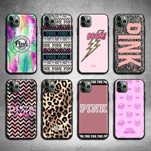VS pink Phone Case for iphone 12 pro max mini 11 pro XS MAX 8 7 6 6S Plus X 5S SE 2020 XR case