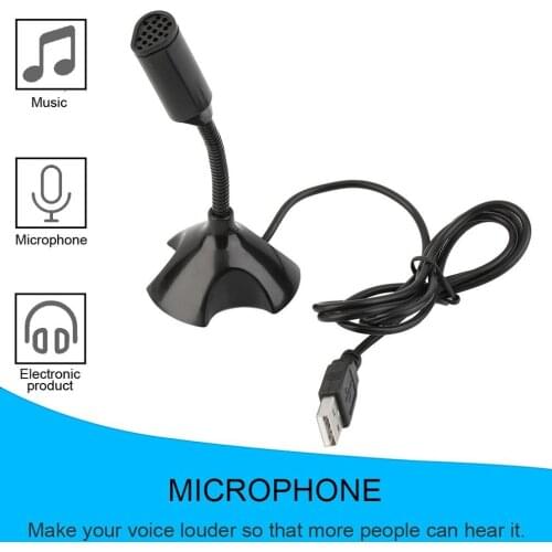 2019 2019Universal USB Stand Mini Microphone Desktop Microphones MicFor PC Desktop Laptop Notebook Macbook Speech Wholesale