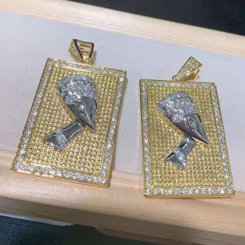 High Quality Womens fashion cubic zircon Micro Rectangle bird head Pendant