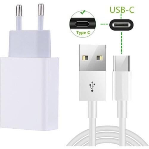 For Samsung A80 A50 S8 S10 Huawei P20 P30 Lite Mate 20 30 Pro ZTE Nubia Z18 Z17 Mini S Type C Data Charge Cable Wall USB Charger