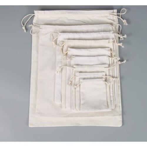 Cotton Linen Storage Package Bag Drawstring Storage Bag Travel luggage organizer Women Small Cloth Bag Christmas Gift Pouch