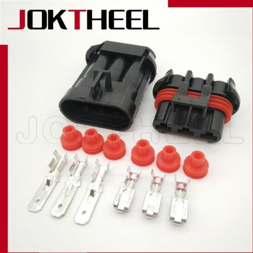 1/5/10/20 sets Delphi 3 pin male female waterproof Buick Ford Blower Plug auto cooler fan Connector 12124686 12124685